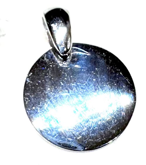 Pendant Sommer in White Gold PIASTRA TONDA MB $/C 2.20 B - PIASTRA TONDA MB $/C 2.20 B